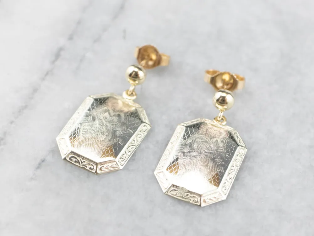 Retrofitted Goud Cufflink Earrings