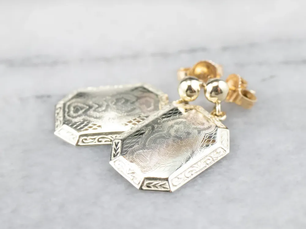 Retrofitted Verguld Cufflink Earrings