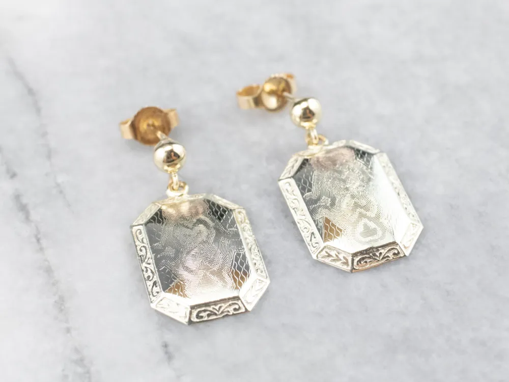 Retrofitted Verguld Cufflink Earrings