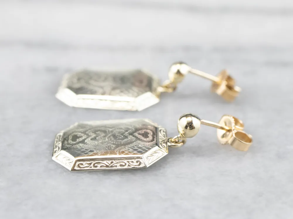 Retrofitted Verguld Cufflink Earrings