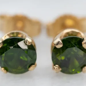 Roestvrij Staal Brilliant Groen Garnet Stud Earrings