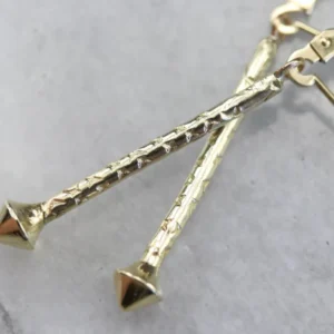 Roestvrij Staal Etched Goudgeel Gold Drop Earrings