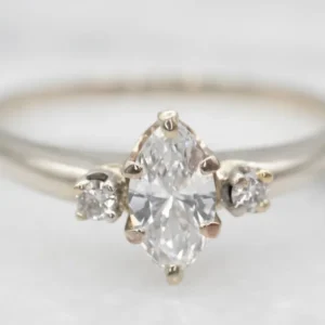 Roestvrij Staal Marquise Cut Diamond Engagement Ring