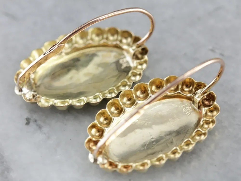 Roestvrij Staal Vintage Floral Verguld Drop Earrings