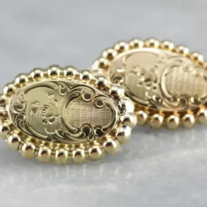 Roestvrij Staal Vintage Floral Verguld Drop Earrings