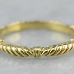 Rope Patterned Verguld Band Ring