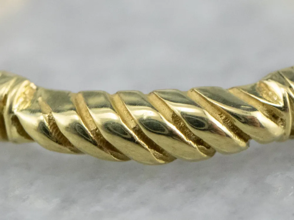Rope Patterned Verguld Band Ring