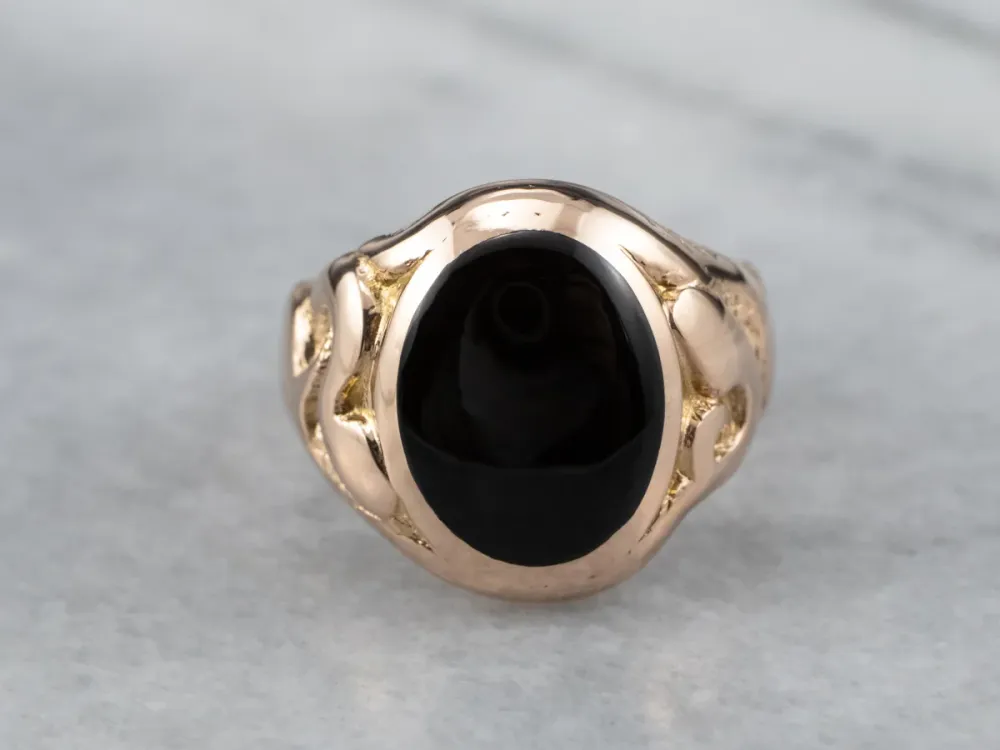 Sardonyx Rose Goud Snake Ring