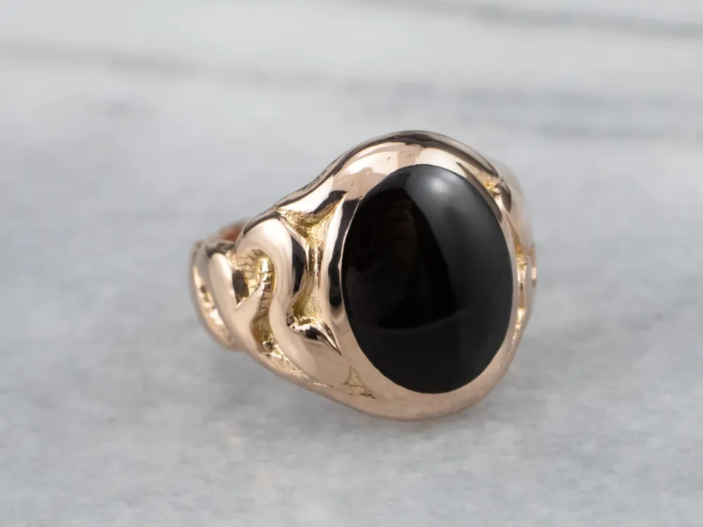 Sardonyx Rose Goud Snake Ring