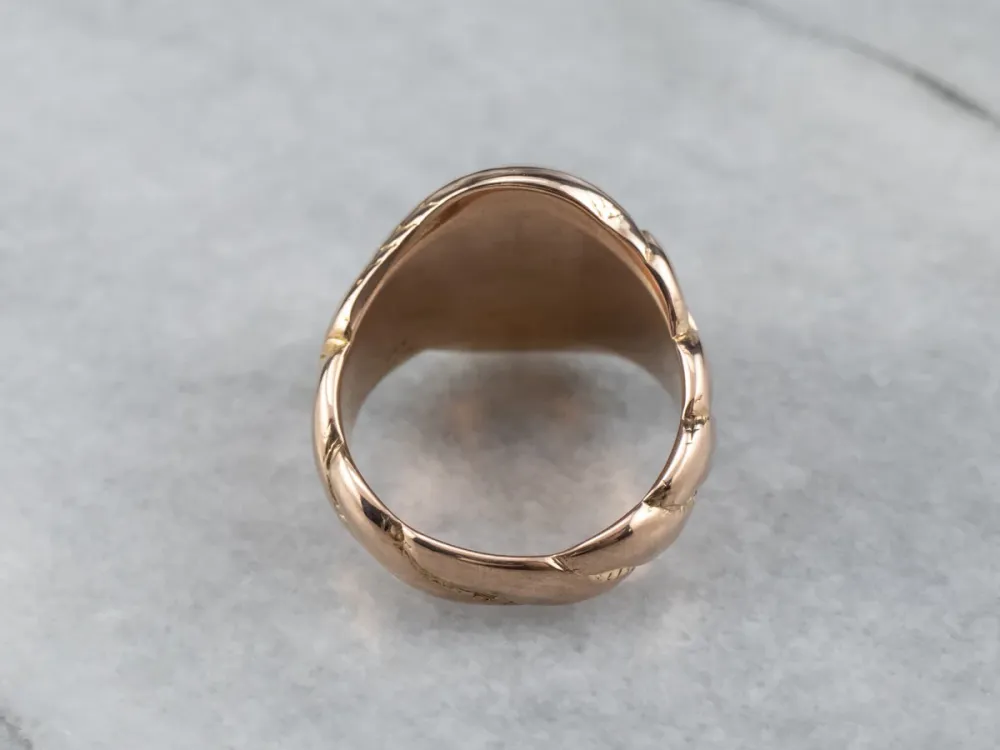 Sardonyx Rose Goud Snake Ring