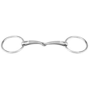 Satinox Single Jointed Loose Ring Snaffle, 14mm Kwikzilver 135 mm