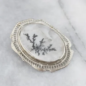 Shazar Stone Agate Brooch or Pendant - DIN Norm