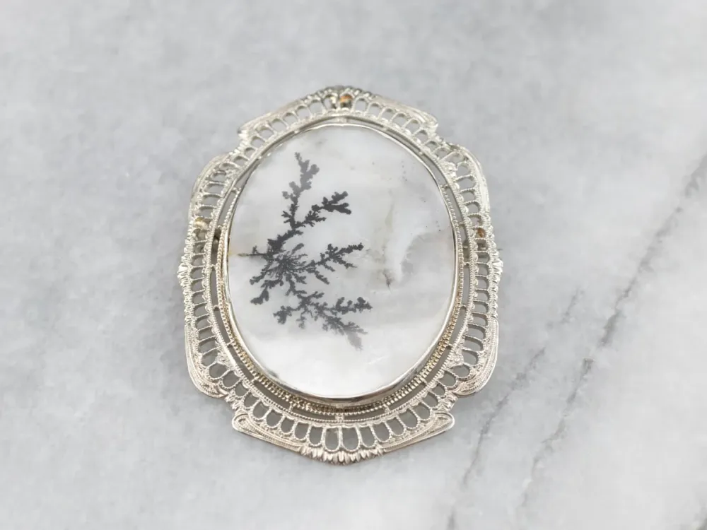 Shazar Stone Agate Brooch or Pendant - DIN Norm