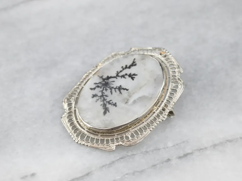 Shazar Stone Agate Brooch or Pendant - DIN Norm