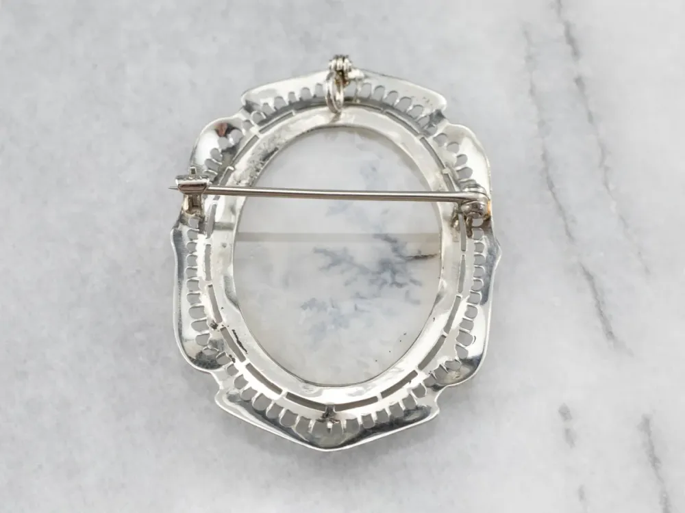 Shazar Stone Agate Brooch or Pendant - DIN Norm