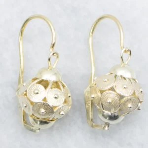 Sphere Drop Earrings Circle Details - DIN Norm