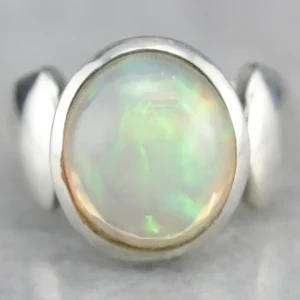 Sterling Zilver Ethiopian Opal Ring - DIN Norm