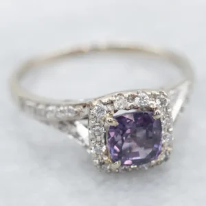 Stunning Spinel Diamond Encrusted Halo Ring met CE-Keurmerk