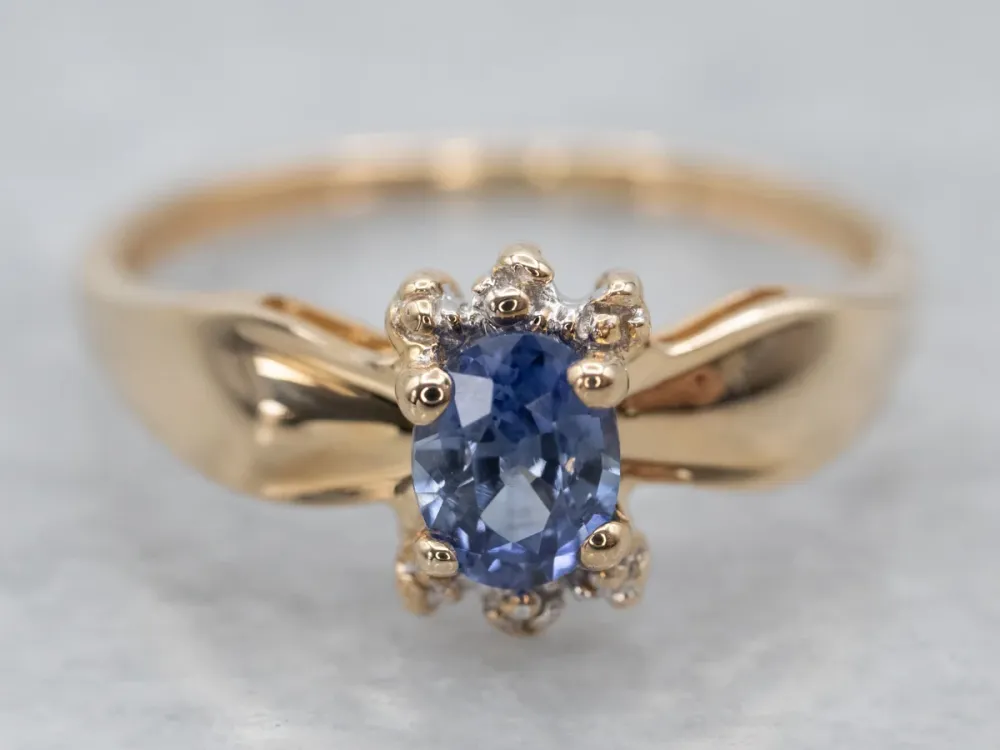 Sweet Oval Cut Sapphire Ring - DIN Norm