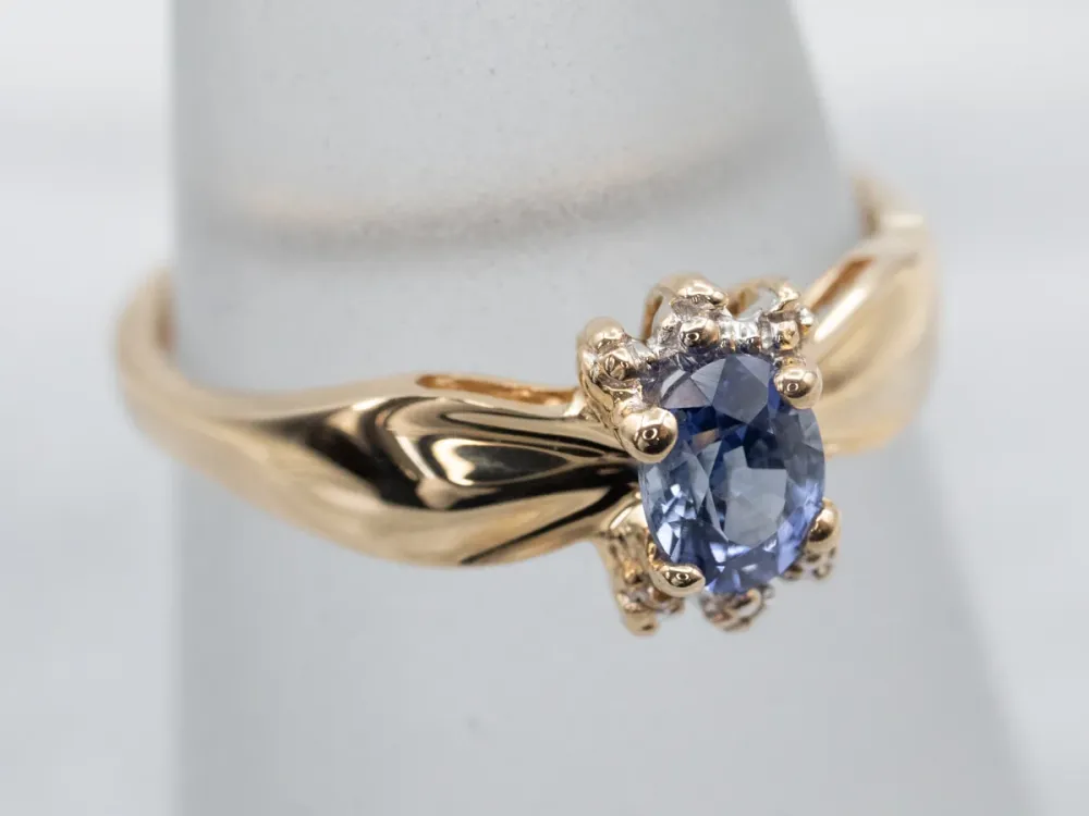 Sweet Oval Cut Sapphire Ring - DIN Norm