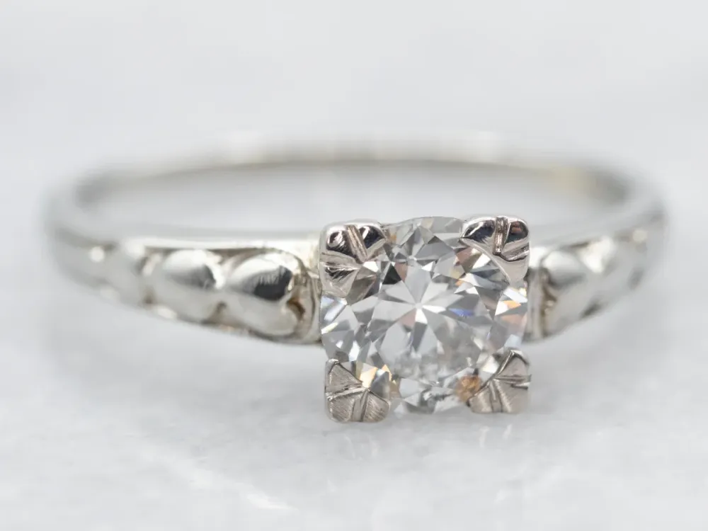 Sweetheart European Cut Diamond Engagement Ring met CE-Keurmerk