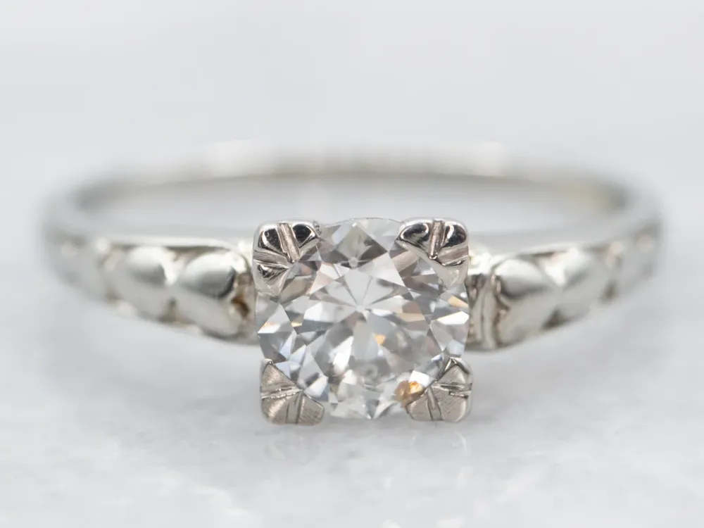 Sweetheart European Cut Diamond Engagement Ring met CE-Keurmerk