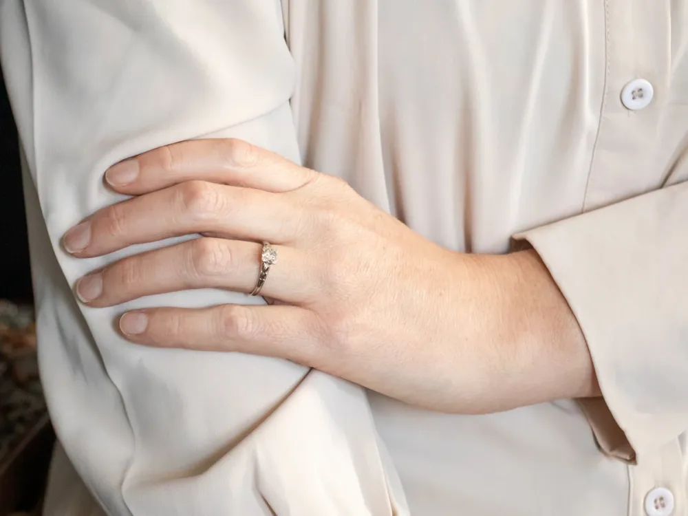 Sweetheart European Cut Diamond Engagement Ring met CE-Keurmerk