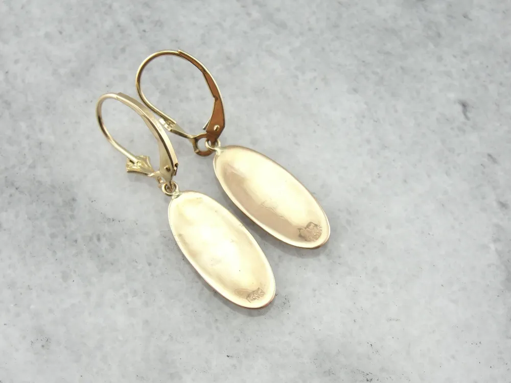 Victorian Monogram Drop Earrings Rose Goud