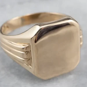 Vintage 10K Gouden Men's Signet Ring
