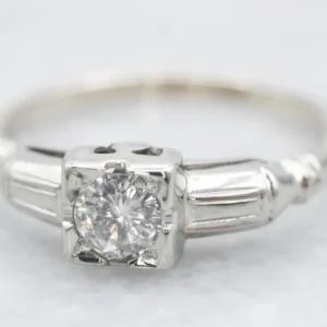 Vintage 1930s Diamond Solitaire Engagement Ring