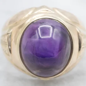 Vintage Amethyst Cabochon Ring