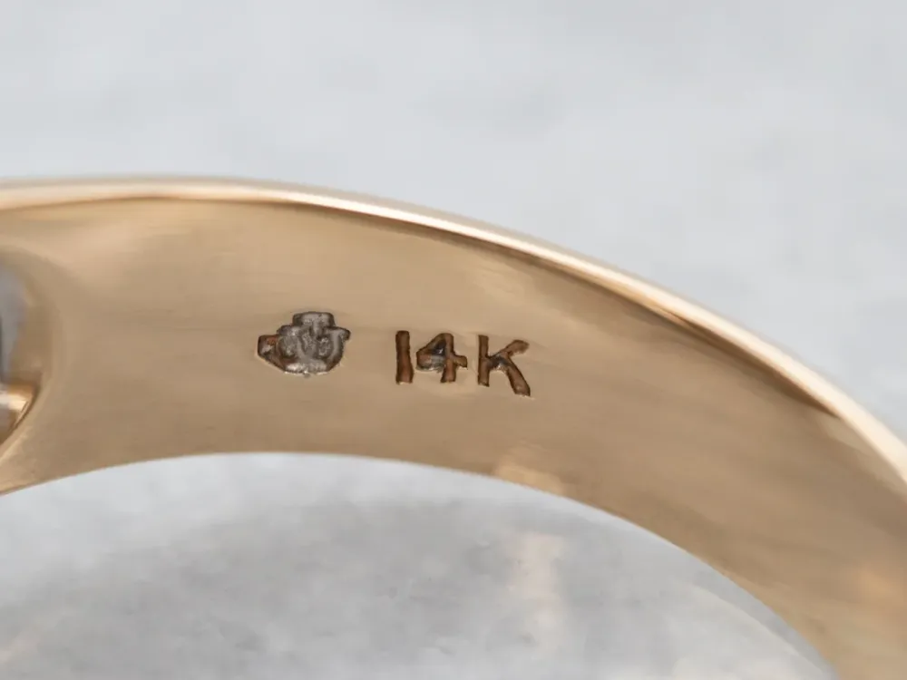 Vintage Diamond Masonic Ring