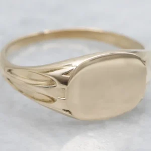 Vintage Gold East-to-West Signet Ring