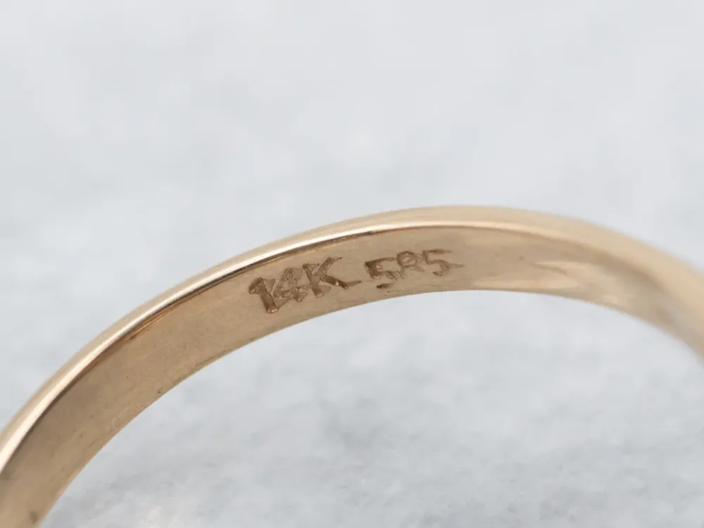 Vintage Gold Pearl and Diamond Bypass Ring