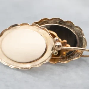 Vintage Goud Cufflink Drop Earrings
