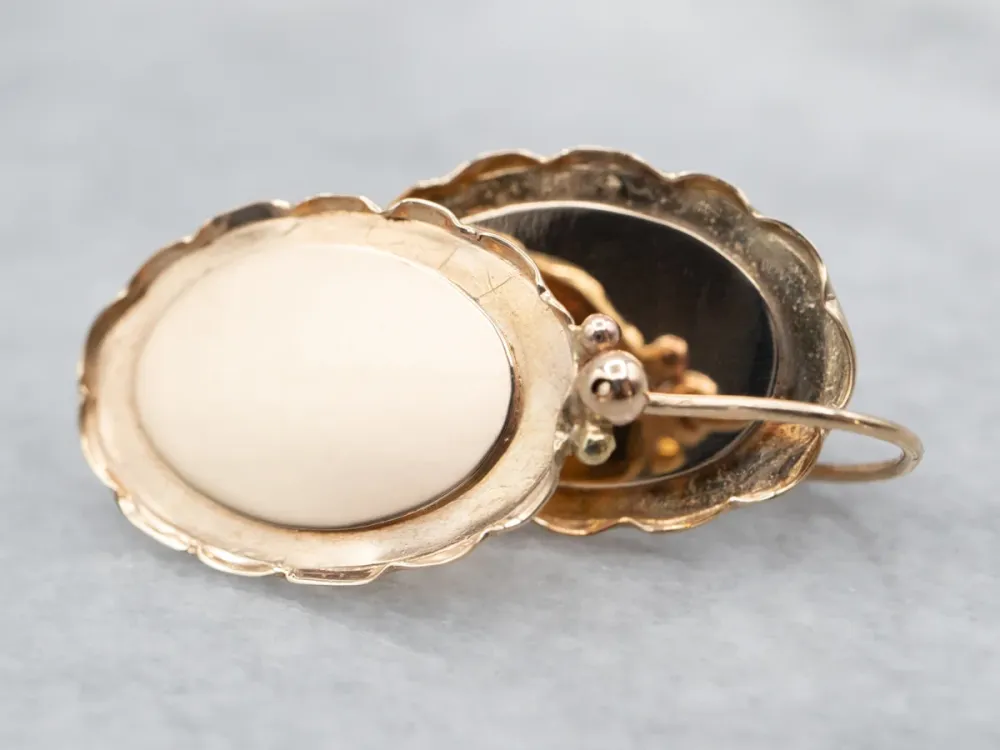 Vintage Gouden Cufflink Drop Earrings - DIN Norm
