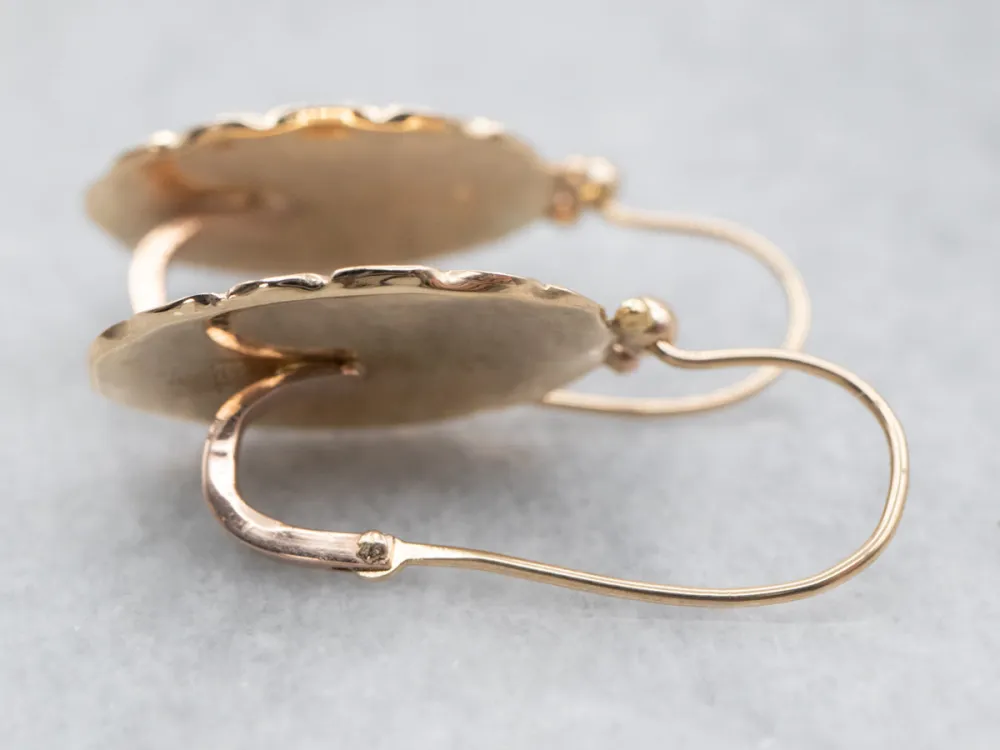 Vintage Gouden Cufflink Drop Earrings - DIN Norm