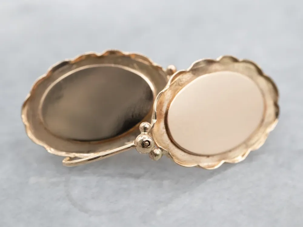 Vintage Gouden Cufflink Drop Earrings - DIN Norm