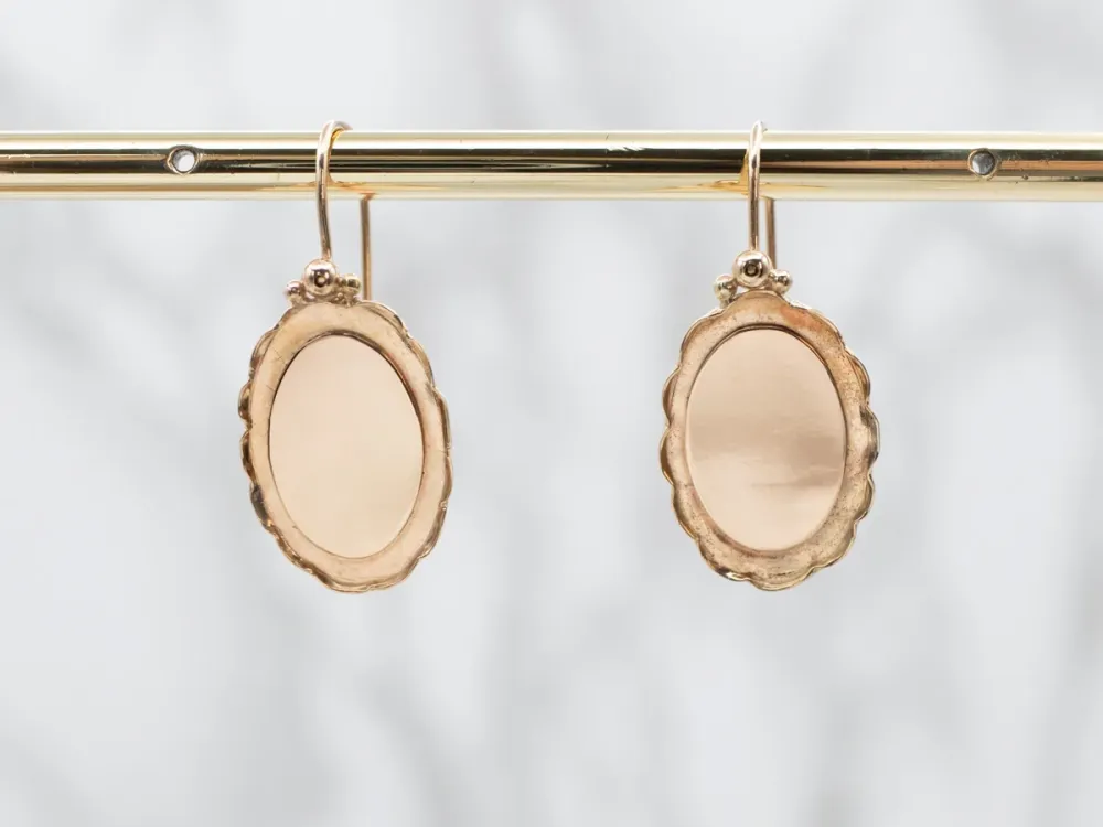 Vintage Gouden Cufflink Drop Earrings - DIN Norm