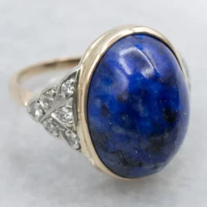 Vintage Lapis Lazuli and Diamond Ring