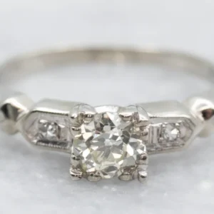 Vintage Old Mine Cut Diamond Engagement Ring