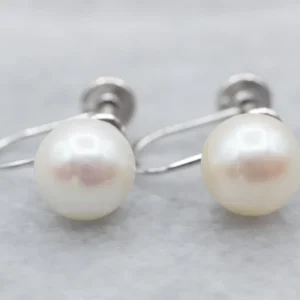 Vintage Pearl Screw Back Earrings