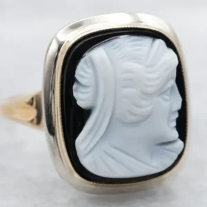 Vintage Sardonyx Cameo Ring