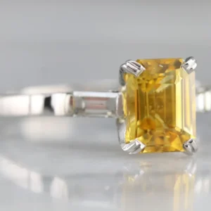 Yellow Sapphire Diamond Engagement Ring