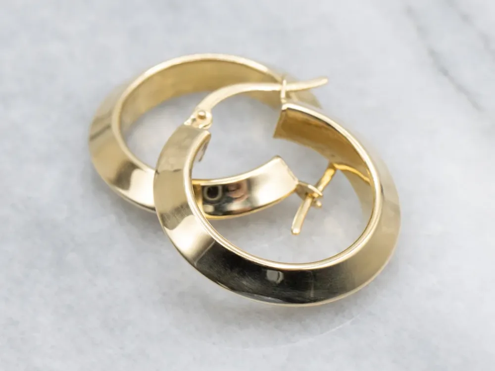 18-Karat Goudgeel Gold Knife-Edge Hoop Earrings