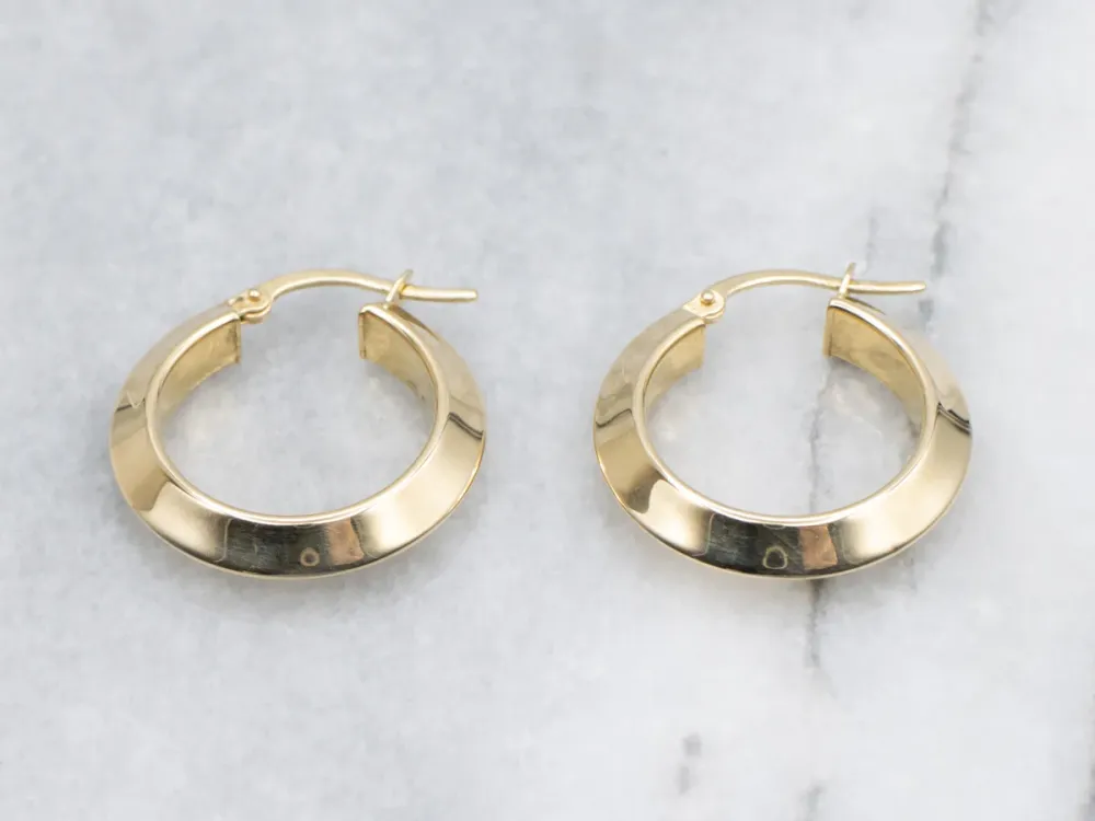 18-Karat Goudgeel Gold Knife-Edge Hoop Earrings