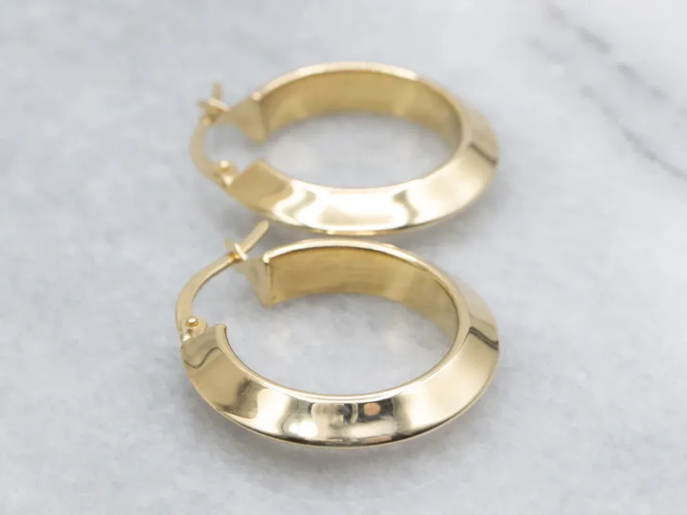 18-Karat Goudgeel Gold Knife-Edge Hoop Earrings