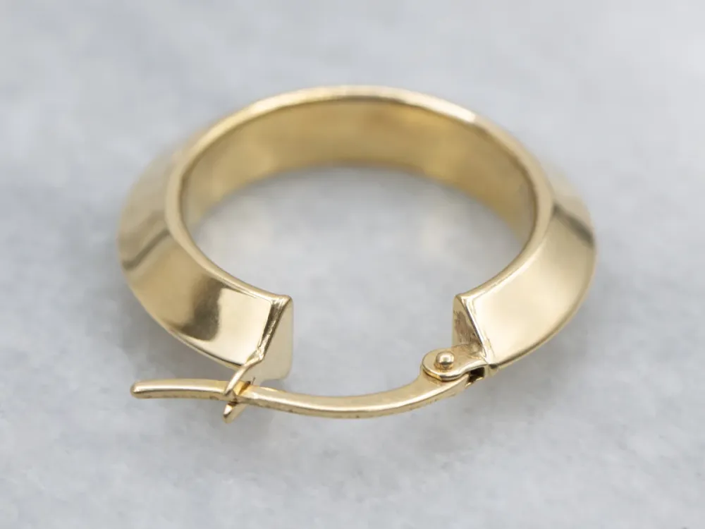 18-Karat Goudgeel Gold Knife-Edge Hoop Earrings