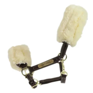 Leather Halter Sheepskin Taupe SHP