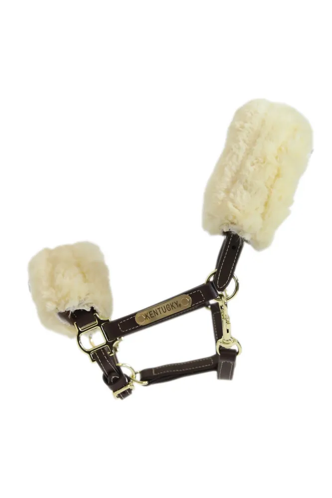 Leather Halter Sheepskin Taupe SHP